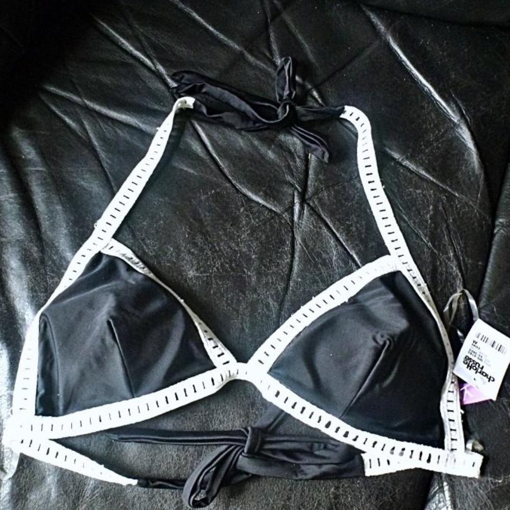 NWT - Padded Triangle Bikini Top Vintage Style